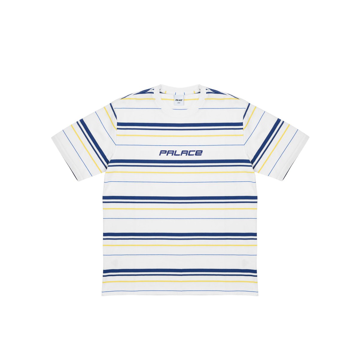Palace MULTI STRIPER T-SHIRT WHITE (Autumn 2024) - $78.00