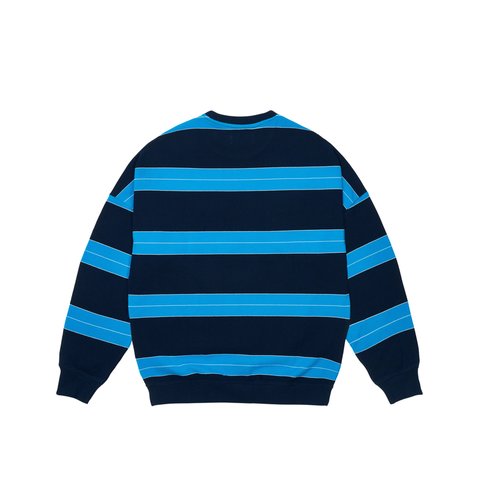 Palace RELAX STRIPE CREW NAVY - Colorway