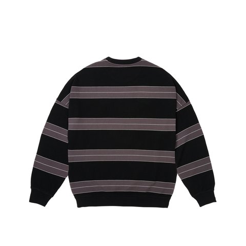 Palace RELAX STRIPE CREW BLACK - Colorway