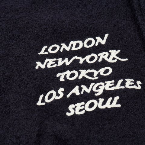 Palace HOODED VARSITY JACKET NAVY - Colorway