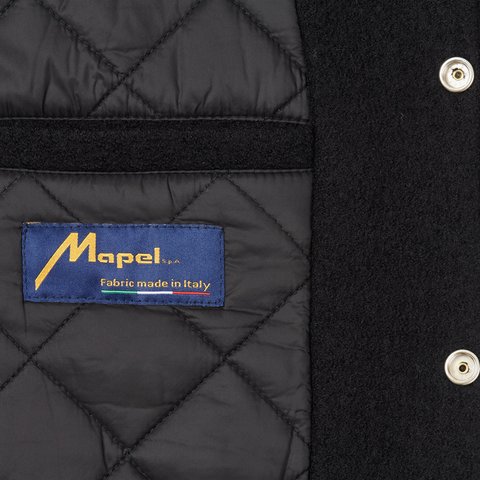 Palace HOODED VARSITY JACKET BLACK - Colorway