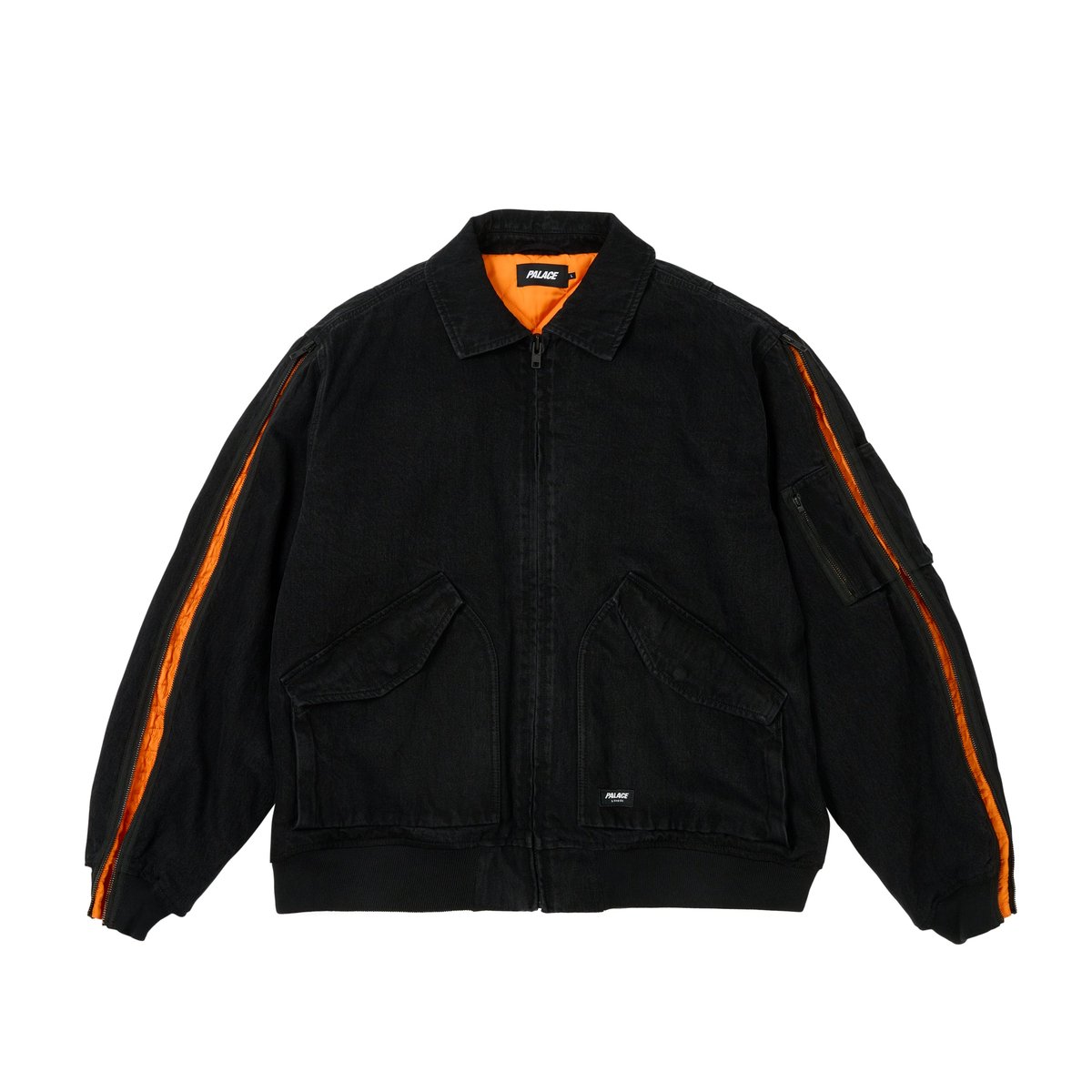 Palace ZIPPED MA-1 BOMBER JACKET BLACK (Autumn 2024) - $298.00