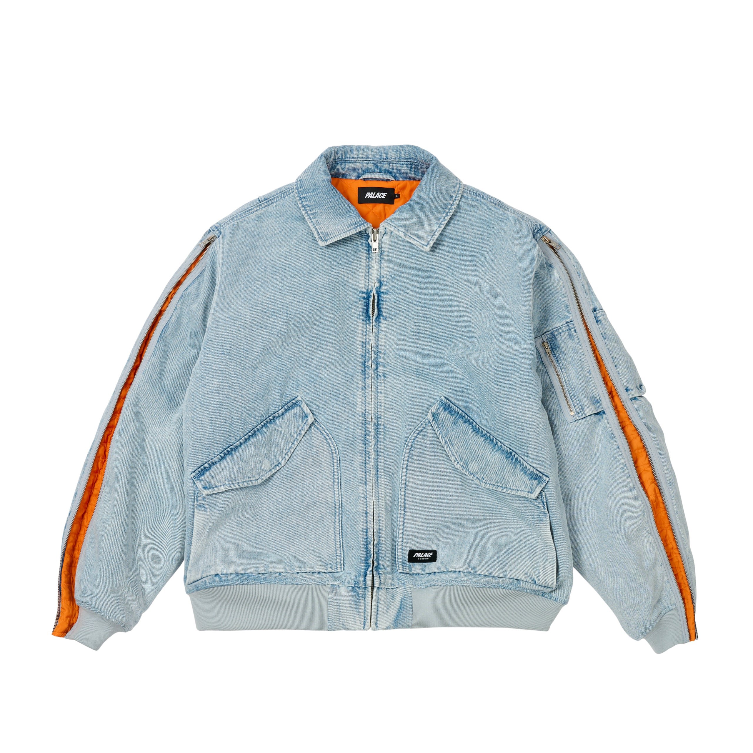 ZIPPED MA-1 BOMBER JACKET STONE WASH