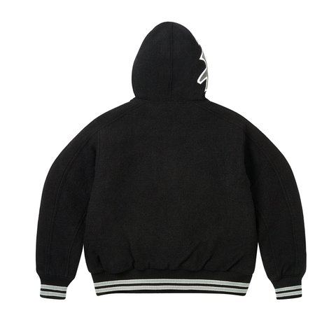 Palace HOODED VARSITY JACKET BLACK - Colorway