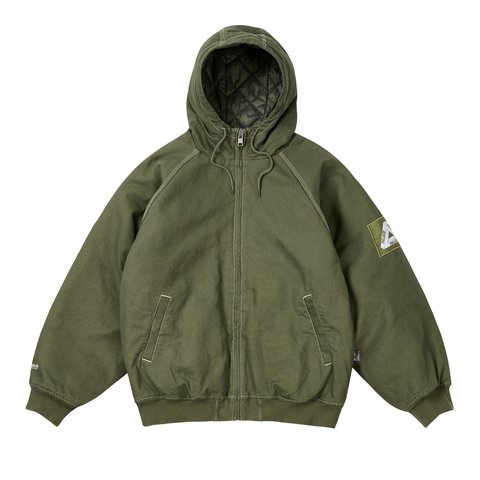Palace 10 OZ HOODED JACKET OLIVE - $388.00