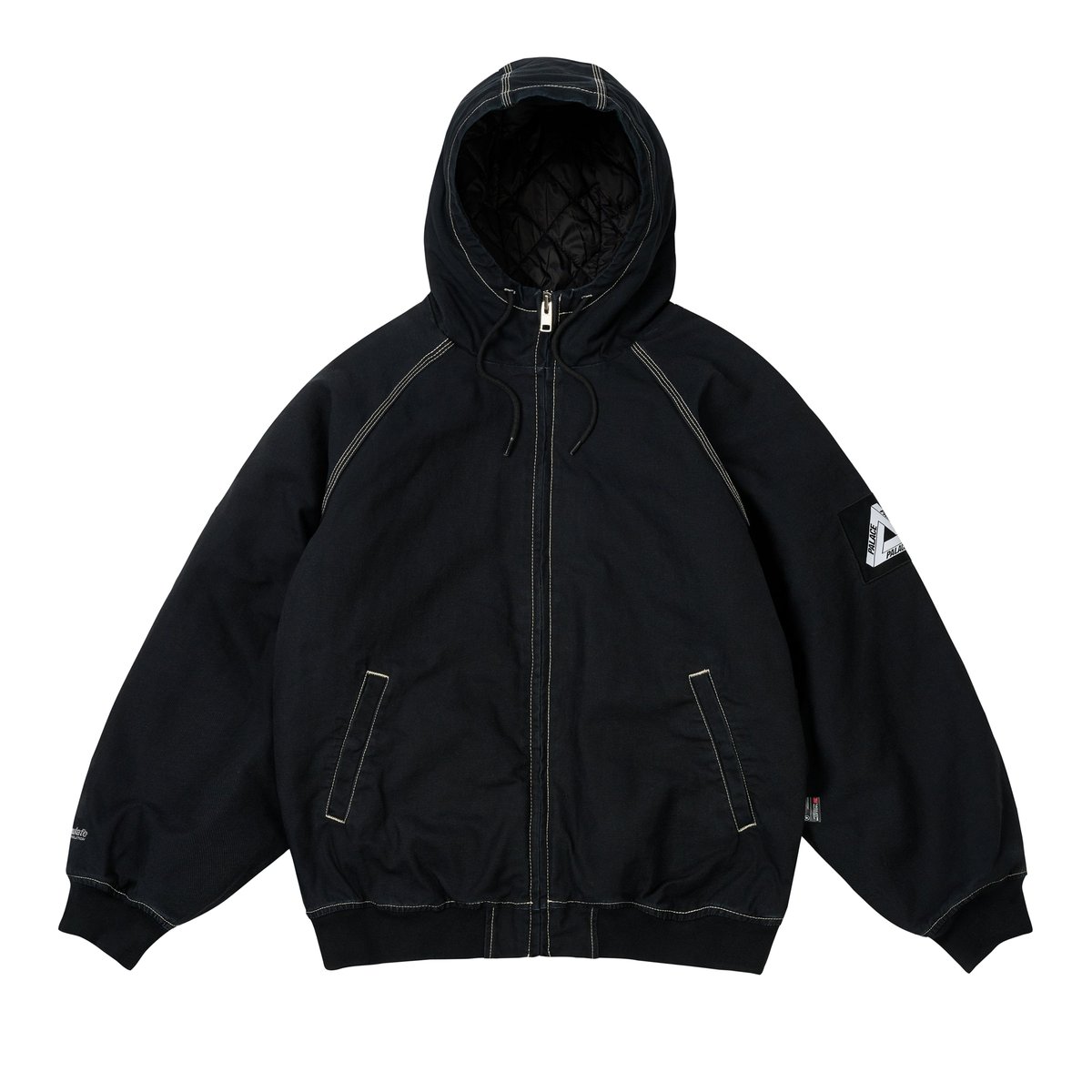 Palace 10 OZ HOODED JACKET BLACK (Autumn 2024) - $388.00