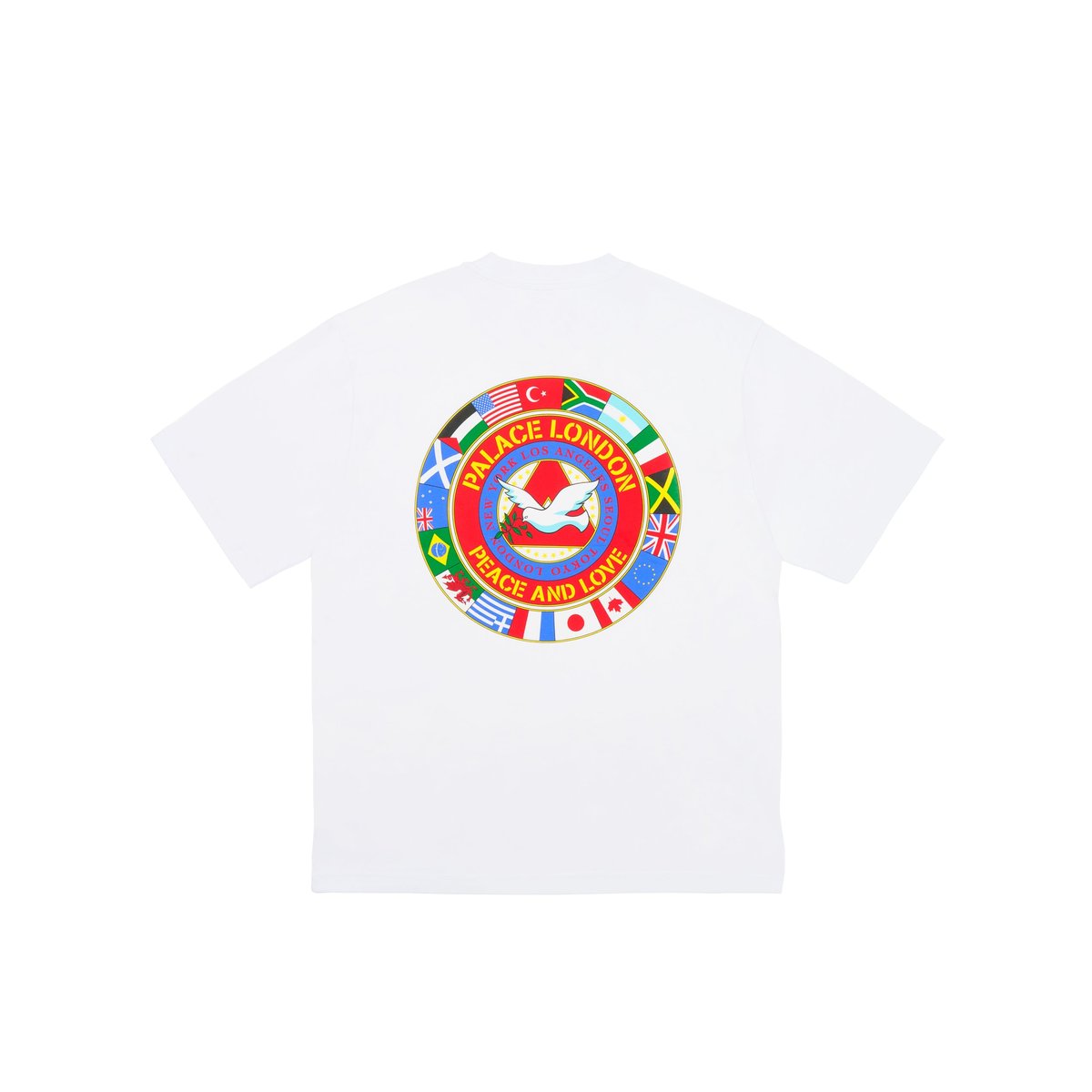 Palace PALACE NATIONS T-SHIRT WHITE (Autumn 2024) - $48.00
