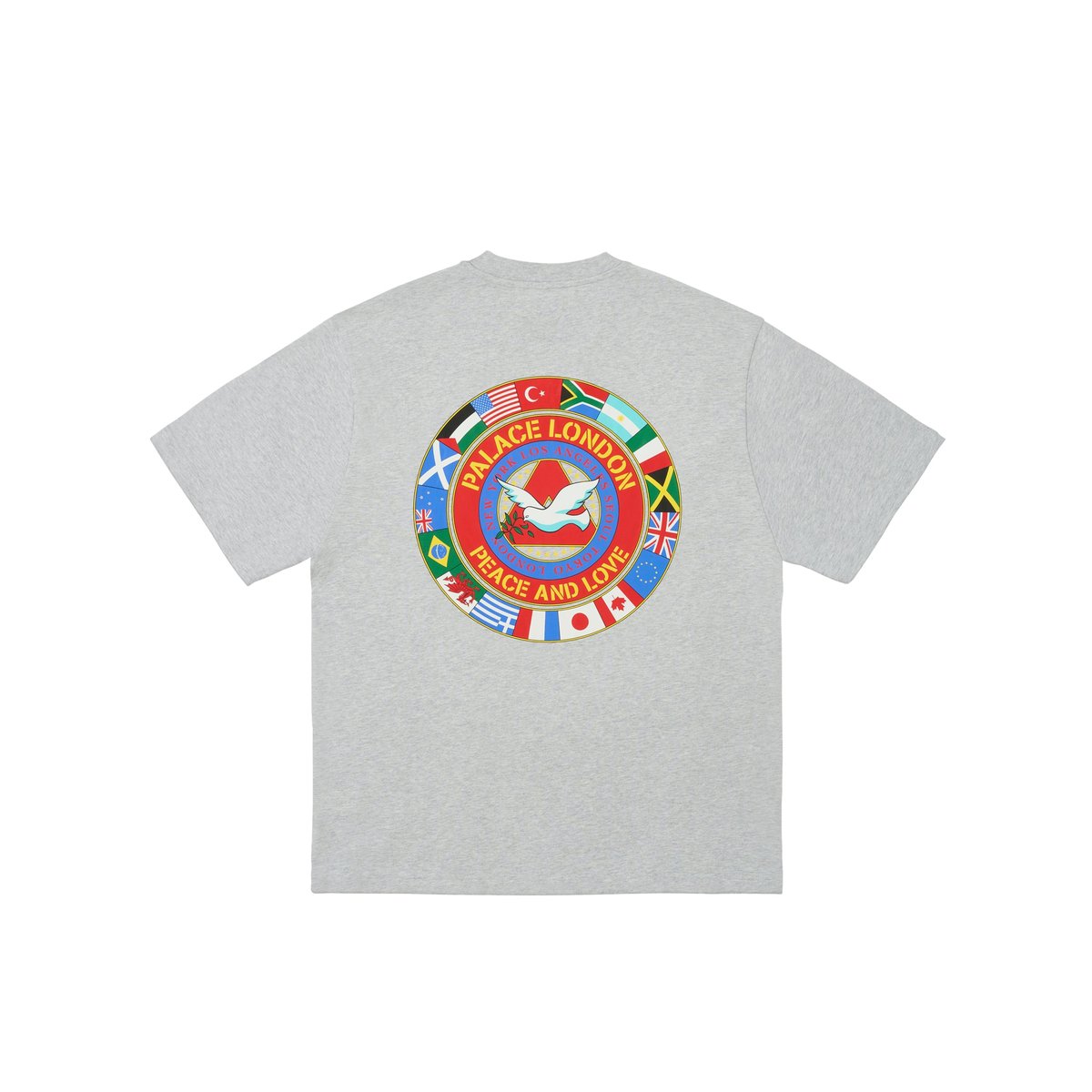 Palace PALACE NATIONS T-SHIRT GREY MARL (Autumn 2024) - $48.00