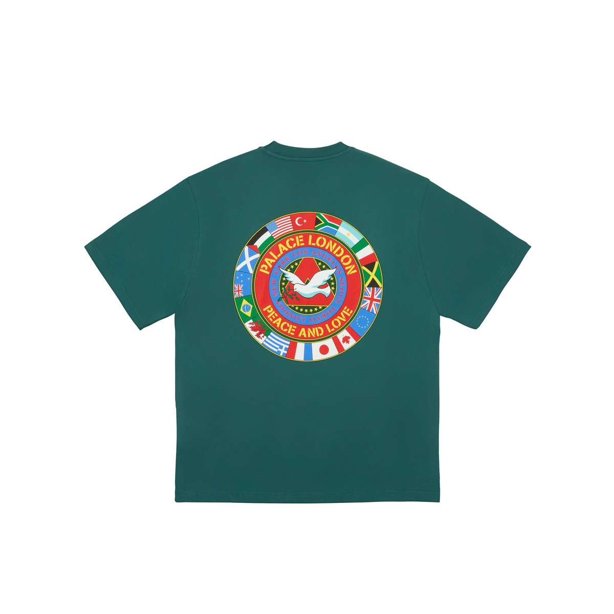 Palace PALACE NATIONS T-SHIRT RACEY GREEN (Autumn 2024) - $48.00