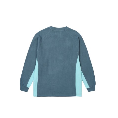 Palace RIB JERSEY LONGSLEEVE HAZY BLUE / FAINT BLUE - Colorway