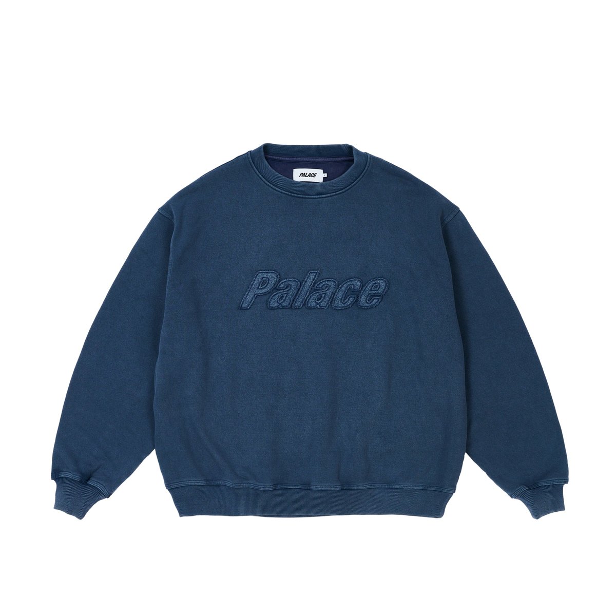 Palace TRIPLE STITCH CREW PIGMENT NAVY (Autumn 2024) - $148.00