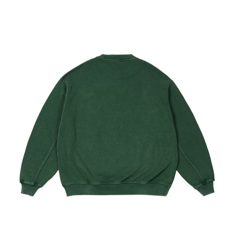 Palace TRIPLE STITCH CREW PIGMENT GREEN - Colorway