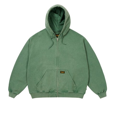 Palace TRIPLE STITCH ZIP HOOD PIGMENT GREEN - $178.00