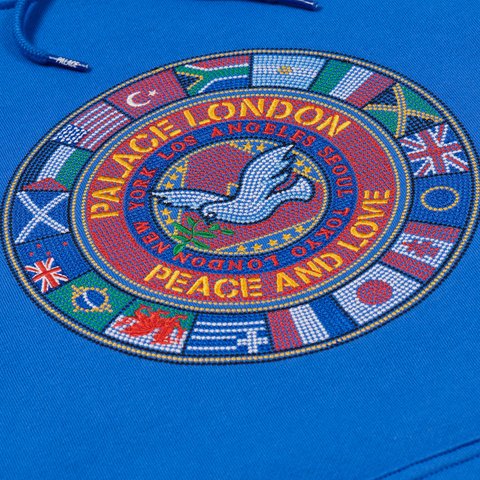 Palace PALACE NATIONS HOOD BLUE BERRY - Colorway