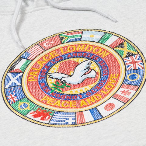 Palace PALACE NATIONS HOOD GREY MARL - Colorway