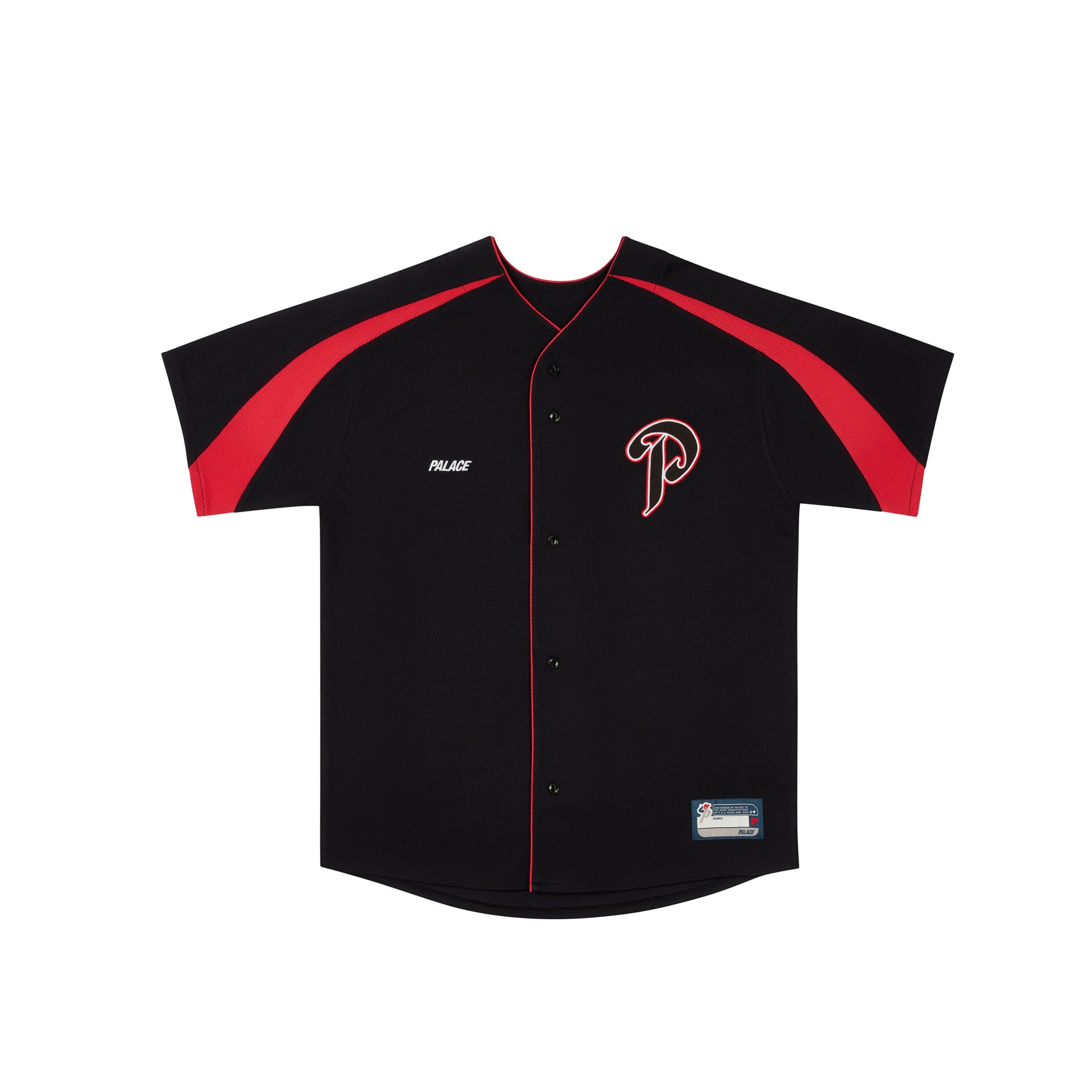 P PASEBALL JERSEY BLACK