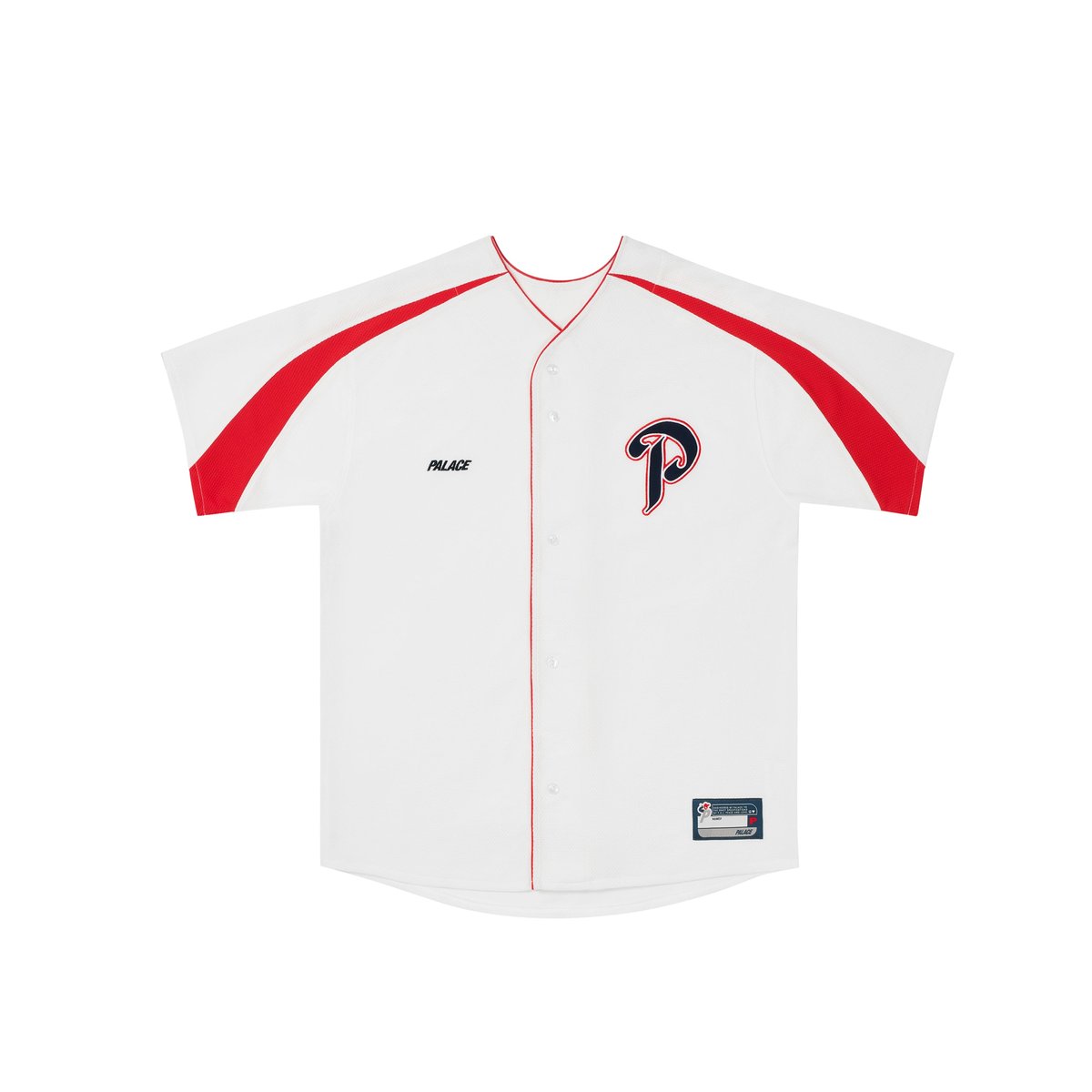 Palace P PASEBALL JERSEY WHITE (Autumn 2024) - $148.00