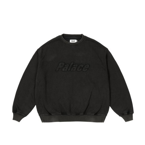 Palace TRIPLE STITCH CREW PIGMENT BLACK - $148.00