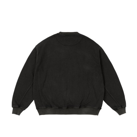 Palace TRIPLE STITCH CREW PIGMENT BLACK - Colorway