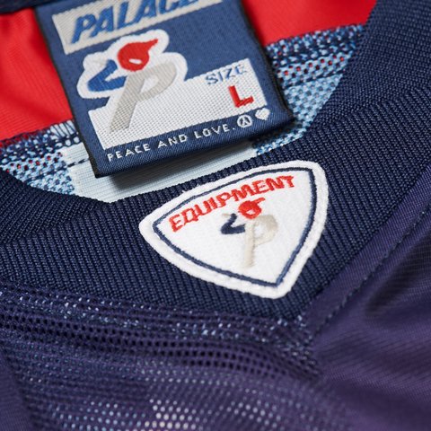 Palace MESHY STRIPE JERSEY RED / NAVY - Colorway