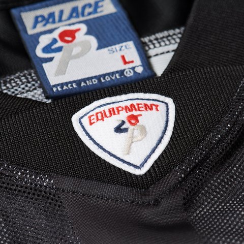 Palace MESHY STRIPE JERSEY BLACK - Colorway