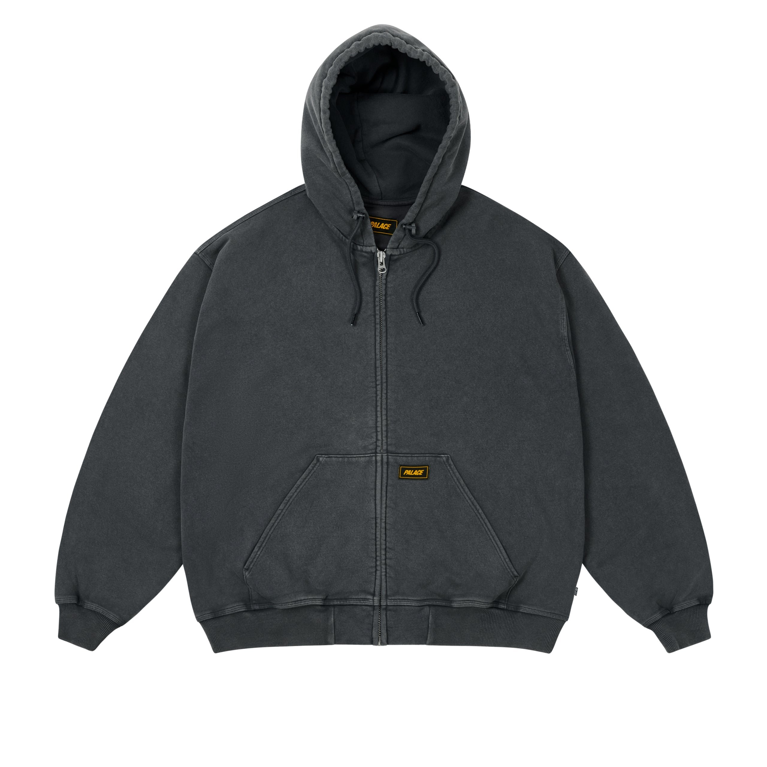 TRIPLE STITCH ZIP HOOD PIGMENT BLACK