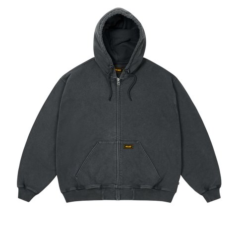 Palace TRIPLE STITCH ZIP HOOD PIGMENT BLACK - $178.00