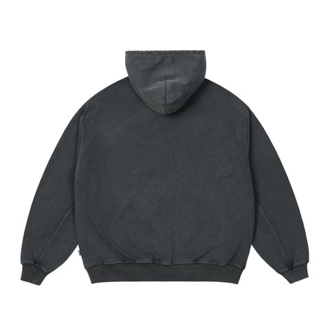 Palace TRIPLE STITCH ZIP HOOD PIGMENT BLACK - Colorway