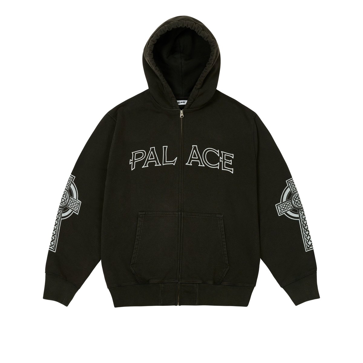 Palace CELTIC ZIP HOOD BLACK (Autumn 2024) - $178.00