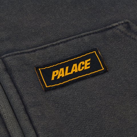 Palace TRIPLE STITCH ZIP HOOD PIGMENT BLACK - Colorway