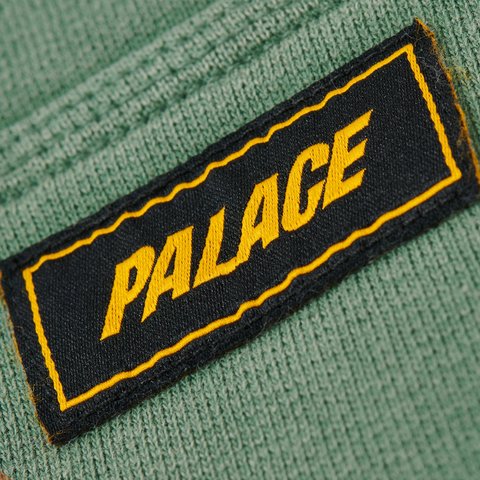 Palace TRIPLE STITCH ZIP HOOD PIGMENT GREEN - Colorway