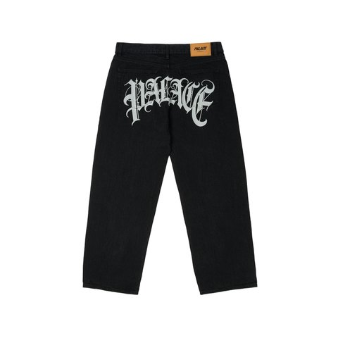 Palace EL SCRIPT P90 BAGGY JEAN BLACK - Colorway