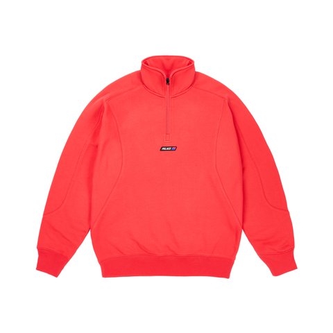 Palace FERGHAUS 1/4 ZIP TOMATO RED - Colorway