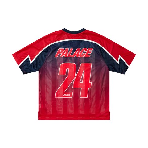 Palace MESHY STRIPE JERSEY RED / NAVY - Colorway