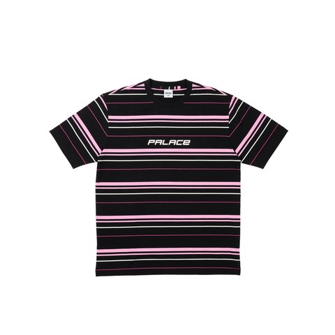 Palace MULTI STRIPER T-SHIRT BLACK - Colorway