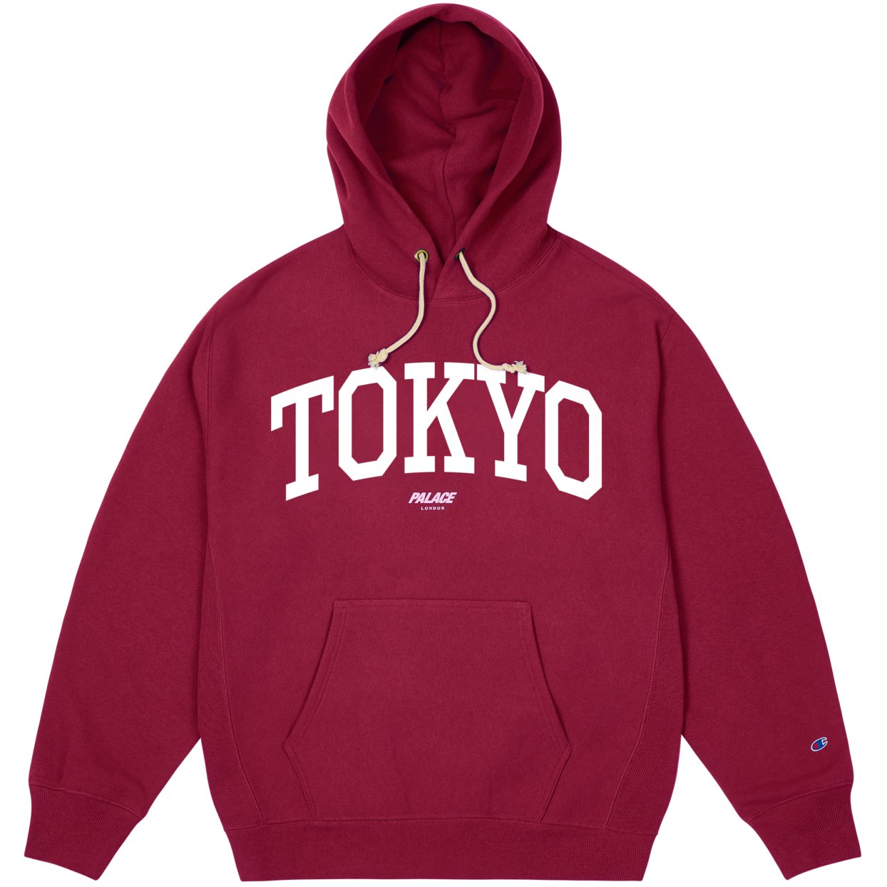 PALACE CHAMPION SHOP HOOD TOKYO BURGUNDY