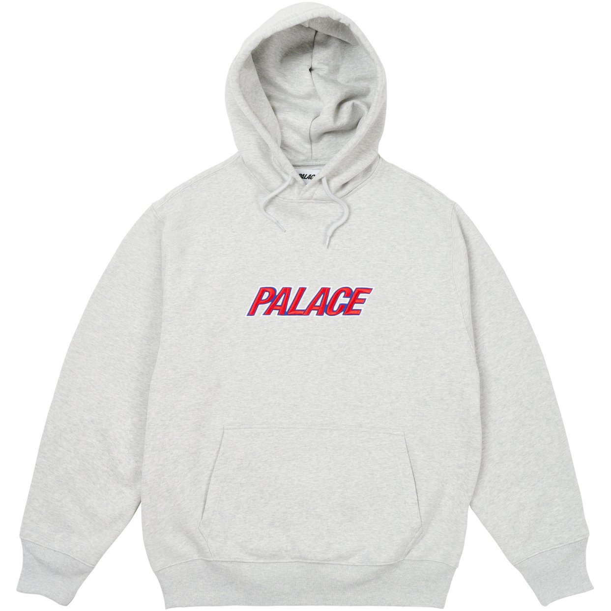 PALACE FONT HOOD GREY MARL