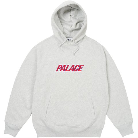 PALACE FONT HOOD GREY MARL