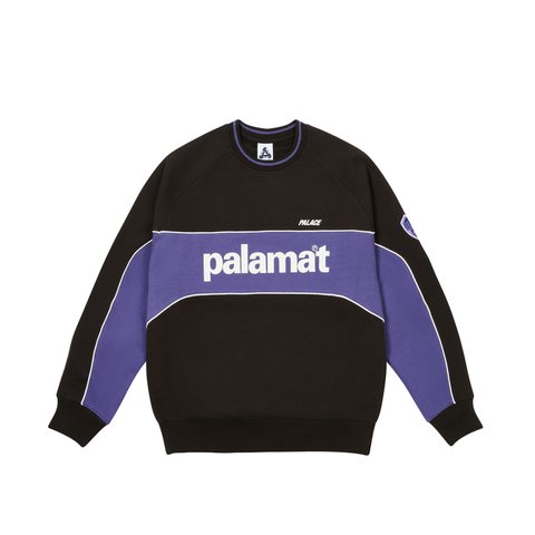 Palace PALAMAT CREW BLACK / NAVY - Colorway
