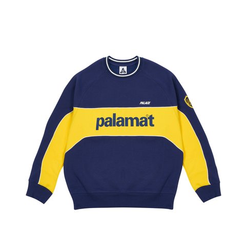 Palace PALAMAT CREW NAVY / YELLOW - Colorway