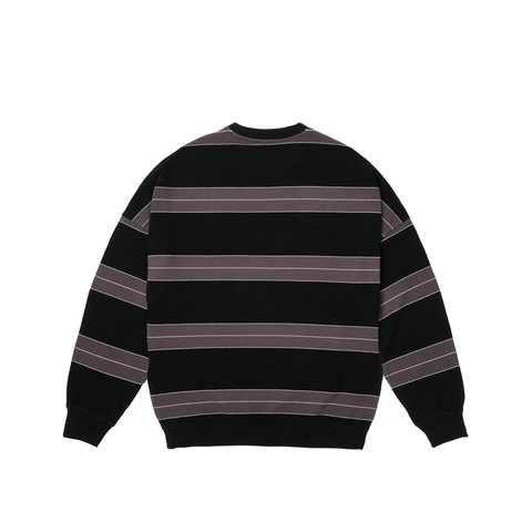 Palace RELAX STRIPE CREW BLACK - Colorway