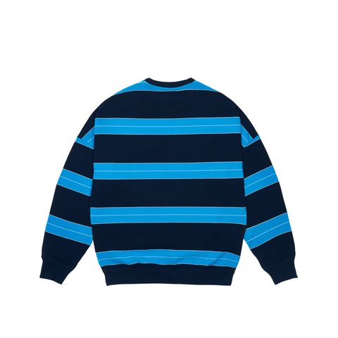 Palace RELAX STRIPE CREW NAVY - Colorway