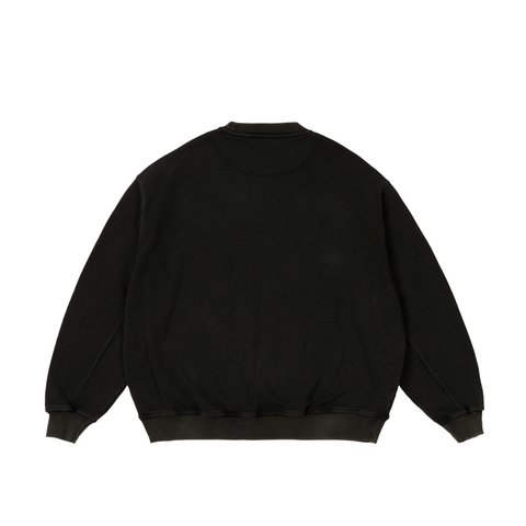 Palace TRIPLE STITCH CREW PIGMENT BLACK - Colorway