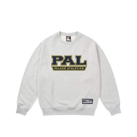 Palace PAL ATHLETICS CREW GREY MARL - Colorway