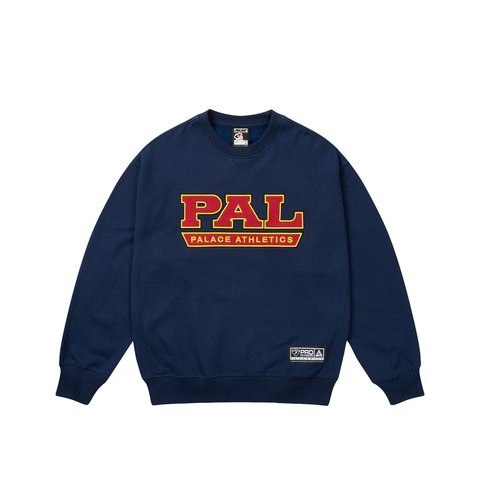 Palace PAL ATHLETICS CREW NAVY - Colorway