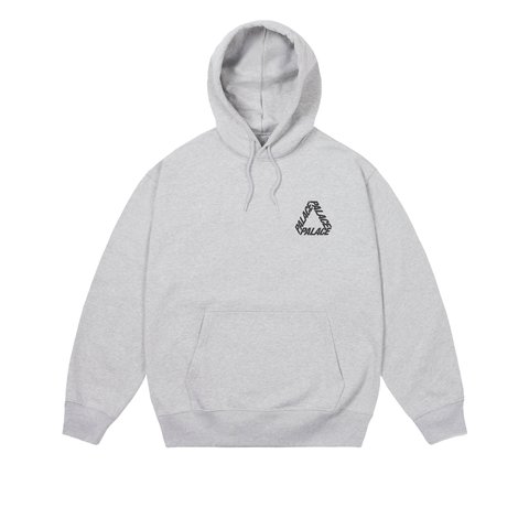 Palace P3 PRINT HOOD GREY MARL - Colorway