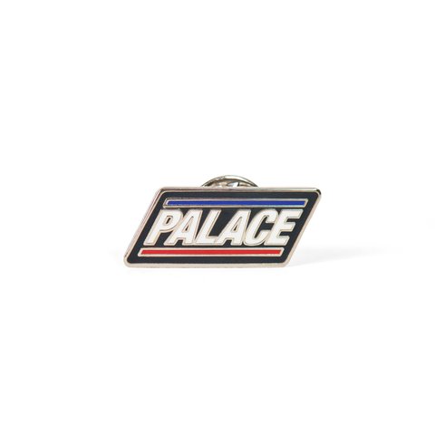 Palace BASICALLY A PIN BADGE BLACK / SILVER - Colorway
