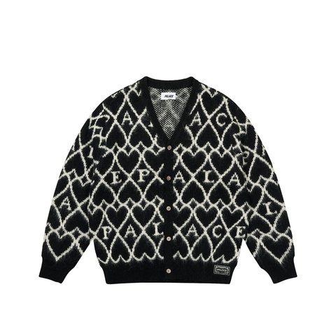 Palace HAIRY HEART KNIT BLACK - Colorway