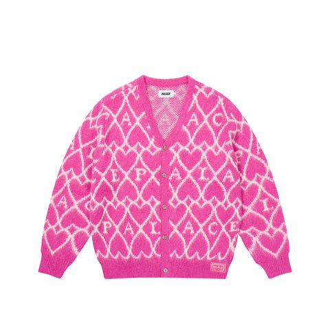Palace HAIRY HEART KNIT PINK - Colorway