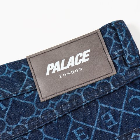 Palace HEART DENIM SHORT INDIGO - Colorway
